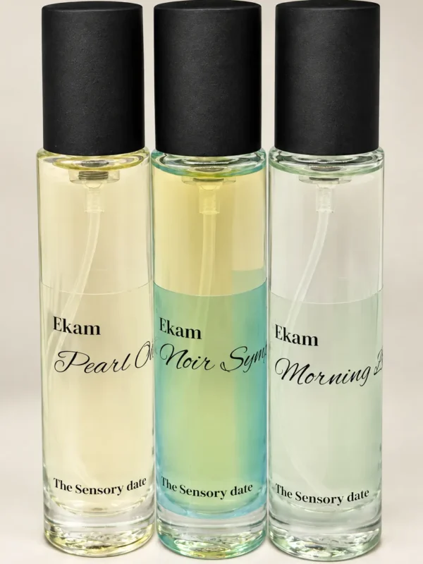 ChatGPT Image Sep 17, 2026, 12_51_16 PM Ekam Collection: 3 x 15ml Luxury Elixir Travel Set | Noir Symphony, Morning Zen & Pearl Oudh